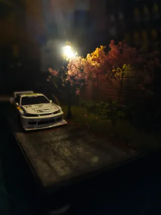 Diorama 1/64 con luces LED