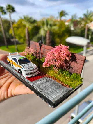 Diorama 1/64 con luces LED
