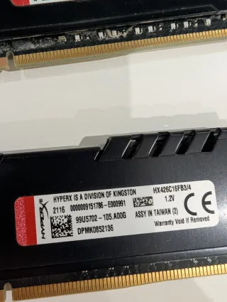 2x4GB DDR4 CL16 Kingston HyperX Fury