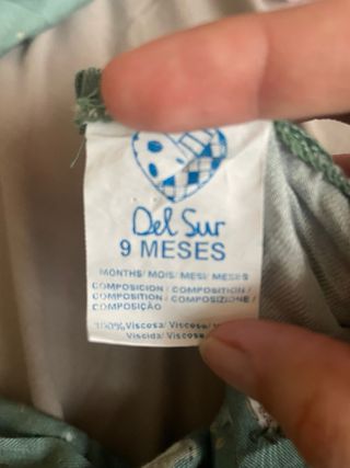 Conjunto bebé Marca DEL SUR talla 6-9 meses