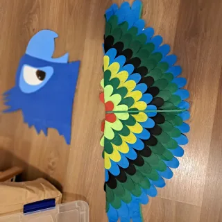Disfraz de Pájaro Azul y Verde