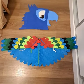 Disfraz de Pájaro Azul y Verde