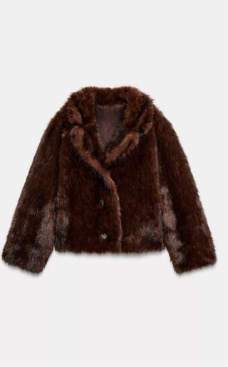 Chaqueta Zara Reversible Pelo Marrón
