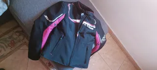 Chaqueta Moto IXON Mujer Negra y Rosa