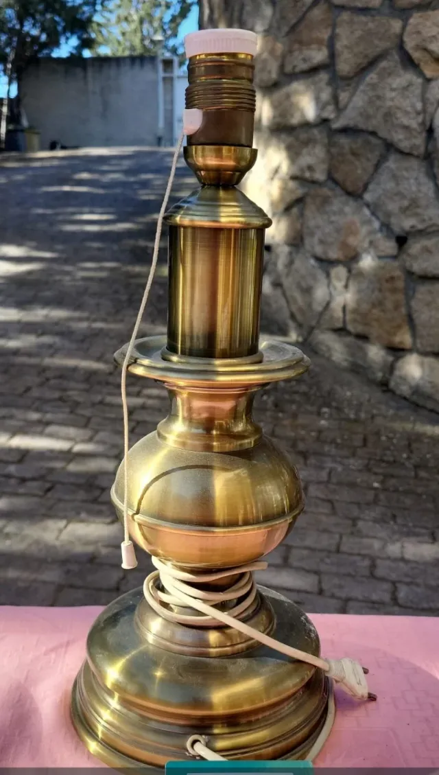 Lámpara Sobremesa Latón Vintage 70's