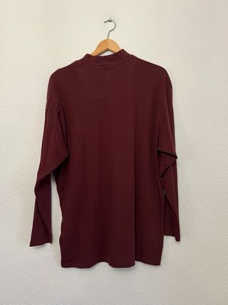 Camiseta Threadbare Burdeos Cuello Alto Talla M