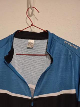 Camiseta Ciclismo Btwin Azul/Negro Talla 2XL