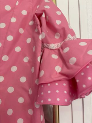 Vestido de flamenca rosa lunares talla 9-xs