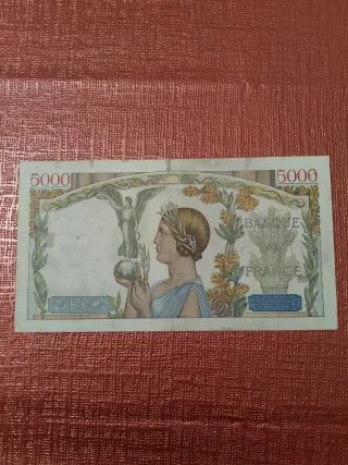 Billete 5000 Francos Franceses 1939