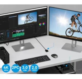 VPFET VP-SW220 HDMI KVM Dual Monitor Switch