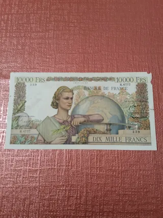 Billete 10000 Francos Franceses