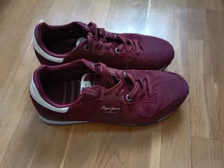 Deportivas Pepe Jeans burdeos y blanco