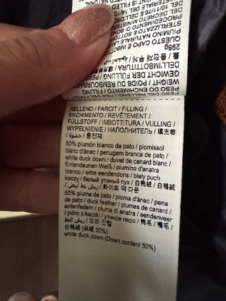 Anorak pluma/plumón Bimba y Lola