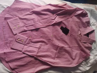 Camisa Zara Rayas Rosas Talla L