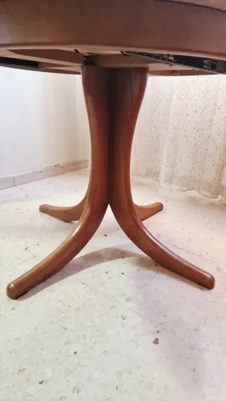 Mesa redonda de madera 90cm