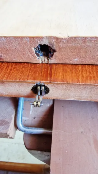 Mesa redonda de madera 90cm