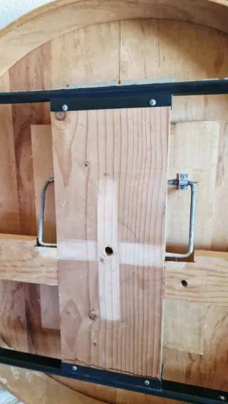 Mesa redonda de madera 90cm