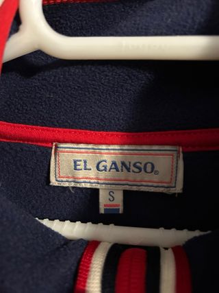 Forro polar El Ganso azul y rojo