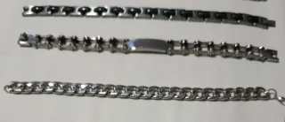 Lote 3 Pulseras Hombre Acero Inoxidable