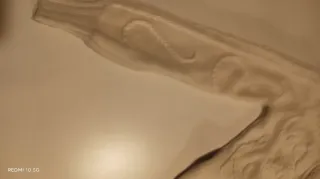 Camisola de malha creme com relevos