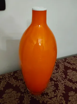 Vaso in vetro arancione Murano 35cm