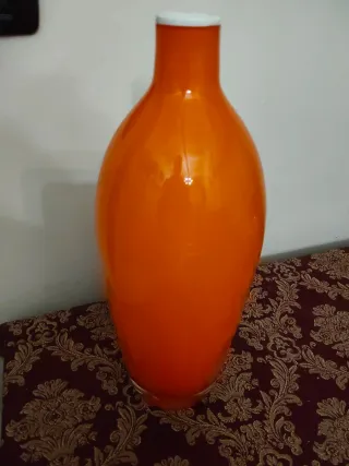 Vaso in vetro arancione Murano 35cm