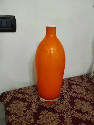 Vaso in vetro arancione Murano 35cm