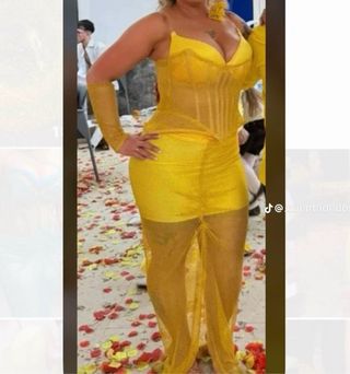 Vestido amarillo largo