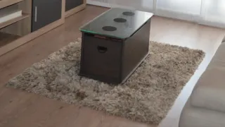 Mesa centro y alfombra, salón y decoración.