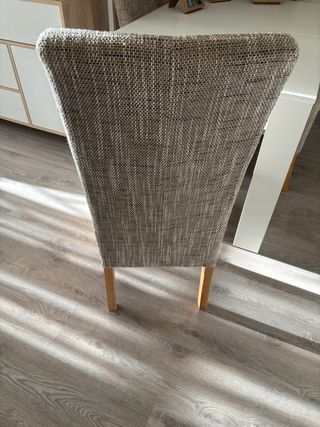 Pack 4 Sillas Comedor Tapizadas Tela