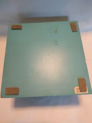 Scatola vintage in legno decorata con frutta