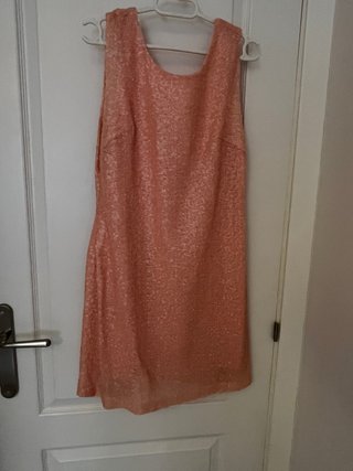 Vestido fiesta lentejuelas rosa