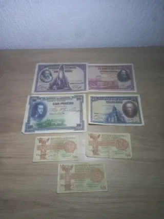 Lote Billetes Españoles Pesetas 1925-1937