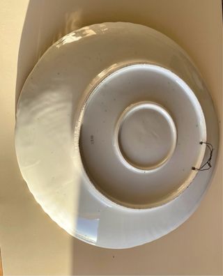 Plato porcelana Limoges s. XIX firmado y numerado