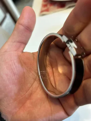 Pulseira Hermès H Prata e Preta