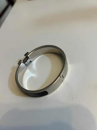 Pulseira Hermès H Prata e Preta