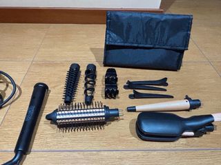 Modelador de cabelo Rowenta preto e bege