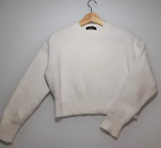 Jersey Bershka Blanco roto Talla XS