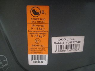 Silla coche RÖMER Isofix Grupo II (Madrid norte)