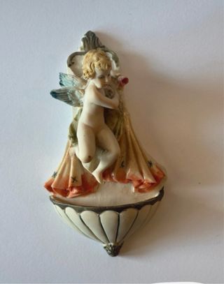 Coppia Acquasantiere Ceramica Angioletti