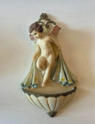 Coppia Acquasantiere Ceramica Angioletti