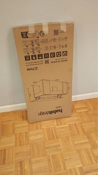 Mesa elevable roble y blanco 100x50cm