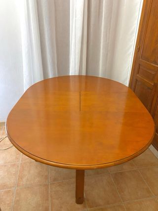 Mesa madera maciza extensible