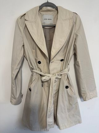 Gabardina Zara Beige Larga