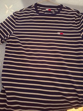 Camiseta Tommy Jeans Rayas Azul Marino
