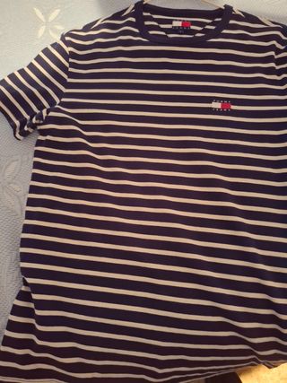 Camiseta Tommy Jeans Rayas Azul Marino