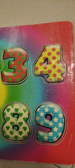 Puzzle de madera con números