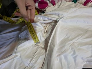 Traje Flamenca Blanco, Fuscia y Verde