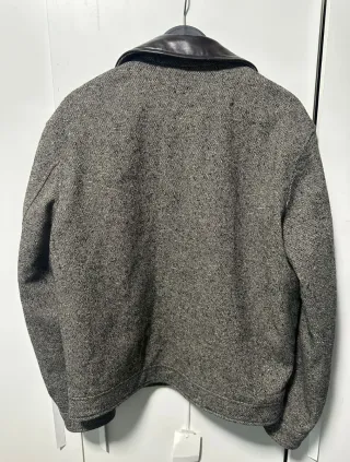 Chaqueta Zara Man Talla L Tweed Cuello Piel