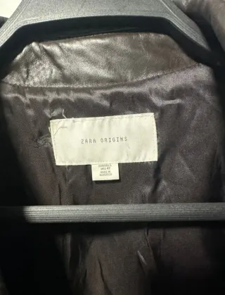 Chaqueta Zara Man Talla L Tweed Cuello Piel